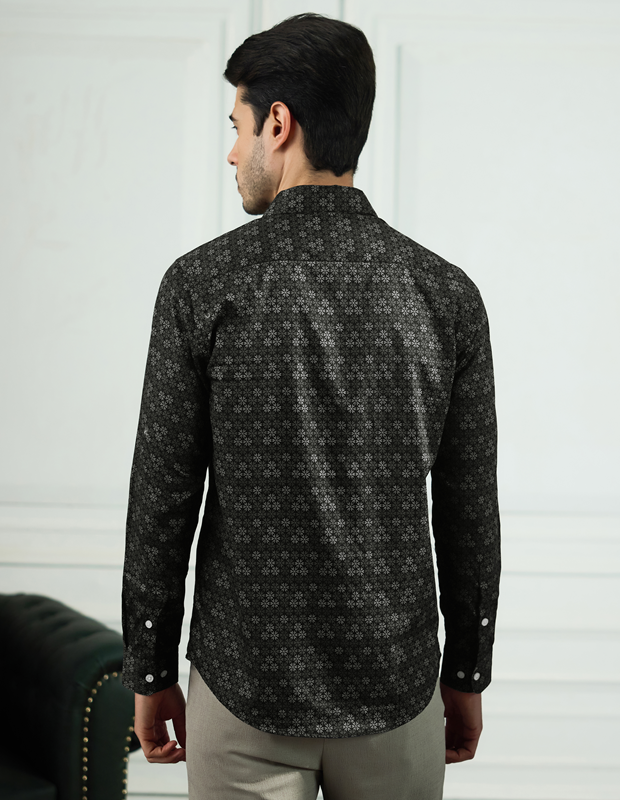 Midnight Flora Cotton Shirt